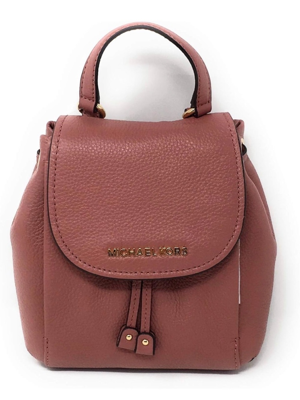 Michael Kors Dusty Rose Pebbled Leather Mini Backpack